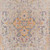 6' Ivory And Yellow Oriental Distressed Round Rug