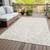 5' X 8' Ivory And Brown Polka Dot Washable Indoor Outdoor Area Rug