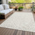 5' X 8' Ivory And Brown Polka Dot Washable Indoor Outdoor Area Rug