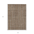 5' X 8' Taupe Brown And Ivory Striped Washable Indoor Outdoor Area Rug