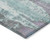 3' X 5' Teal Blue And Ivory Abstract Washable Indoor Outdoor Area Rug - Teal Blue, Ivory