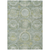 3' X 5' Sage And Gold Medallion Washable Indoor Outdoor Area Rug