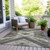 5' X 8' Brown And Gray Geometric Washable Indoor Outdoor Area Rug