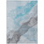 5' X 8' Teal Blue And Gray Abstract Washable Indoor Outdoor Area Rug