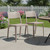 Set of Two Taupe Heavy Duty Plastic Outdoor Stacking Accent Chairs