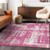 5' X 8' Blush And Ivory Abstract Washable Indoor Outdoor Area Rug - 608219185381