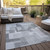 3' X 5' Silver And Charcoal Abstract Washable Indoor Outdoor Area Rug