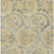3' X 5' Gold Gray And Charcoal Floral Washable Indoor Outdoor Area Rug