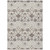 3' X 5' Ivory Brown And Gray Floral Washable Indoor Outdoor Area Rug