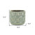 7" Green Geometric Ceramic Indoor Outdoor Round Pot Planter
