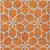 3' X 5' Orange And Ivory Geometric Washable Indoor Outdoor Area Rug - 880016756241