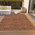 5' X 8' Orange Gold And Ivory Geometric Washable Indoor Outdoor Area Rug