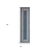 8' Denim Blue And Ivory Geometric Indoor Outdoor Runner Rug