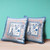 16" x 16" Blue and Gray Peacock Blown Seam Floral Indoor Outdoor Throw Pillow Decor