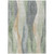 3' X 5' Artichoke Green And Gray Abstract Washable Indoor Outdoor Area Rug