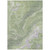 3' X 5' Artichoke Green Lavender And Ivory Abstract Washable Indoor Outdoor Area Rug