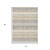 5' X 8' Gold And Silver Striped Washable Indoor Outdoor Area Rug