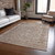 5' X 8' Brown And Beige Abstract Washable Indoor Outdoor Area Rug - Brown, Beige