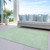 3' X 5' Mint Green And Ivory Abstract Washable Indoor Outdoor Area Rug - 880016409857