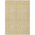 3' X 5' Gold Beige And Ivory Geometric Washable Indoor Outdoor Area Rug