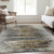 5' X 8' Gray Charcoal And Silver Abstract Washable Indoor Outdoor Area Rug Transitional Style - Gray, Charcoal, Silver Color