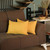 Set of 2 Yellow Modern Lumbar Throw Pillows