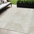 5' X 8' Ivory And Beige Abstract Washable Indoor Outdoor Area Rug Transitional Style - Ivory, Beige Color