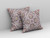 20" X 20" Muted Purple And Yellow Floral Blown Seam Suede Throw Pillow