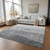 3' X 5' Gray Silver And Charcoal Ombre Washable Indoor Outdoor Area Rug