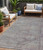 5' X 8' Pewter And Gray Aztec Washable Indoor Outdoor Area Rug
