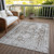 3' X 5' Chocolate Oriental Washable Indoor Outdoor Area Rug