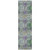 2' X 8' Purple and Green Floral Medallion Washable Non Skid Indoor Outdoor Runner Rug