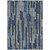 5' X 8' Navy Blue And Denim Blue Striped Washable Indoor Outdoor Area Rug Transitional Style - Navy Blue, Denim Blue Color