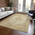 3' X 5' Ivory And Beige Medallion Washable Indoor Outdoor Area Rug - Ivory, Beige