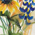 36"White  Blue Green And Yellow Solid Wood Sunflowers Porch Sign