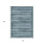 5' X 8' Artichoke Green And Blue Striped Washable Indoor Outdoor Area Rug