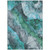 5' X 8' Teal Blue And Ivory Floral Washable Indoor Outdoor Area Rug - Teal Blue, Ivory