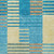 5' X 8' Teal Blue Orange And Sky Blue Striped Washable Indoor Outdoor Area Rug