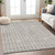 5' X 8' Taupe And Gray Geometric Washable Indoor Outdoor Area Rug