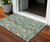 3' X 5' Sage And Artichoke Green Abstract Washable Indoor Outdoor Area Rug