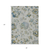3' X 5' Taupe Navy Blue And Denim Blue Floral Washable Indoor Outdoor Area Rug