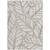 3' X 5' Beige And Brown Floral Washable Indoor Outdoor Area Rug