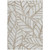 3' X 5' Beige And Brown Floral Washable Indoor Outdoor Area Rug