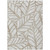 3' X 5' Beige And Brown Floral Washable Indoor Outdoor Area Rug