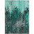 5' X 8' Teal Blue Aqua And Gray Abstract Washable Indoor Outdoor Area Rug