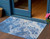 3' X 5' Navy Blue And Ivory Abstract Washable Indoor Outdoor Area Rug - Navy Blue, Ivory