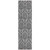 8' Runner Gray Damask Washable Non Skid Indoor Outdoor Runner Rug
