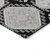3' X 5' Black And Silver Floral Washable Indoor Outdoor Area Rug