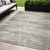5' X 8' Taupe And Ivory Striped Washable Indoor Outdoor Area Rug - Taupe, Ivory