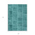 5' X 8' Turquoise Teal Blue And Aqua Patchwork Washable Indoor Outdoor Area Rug